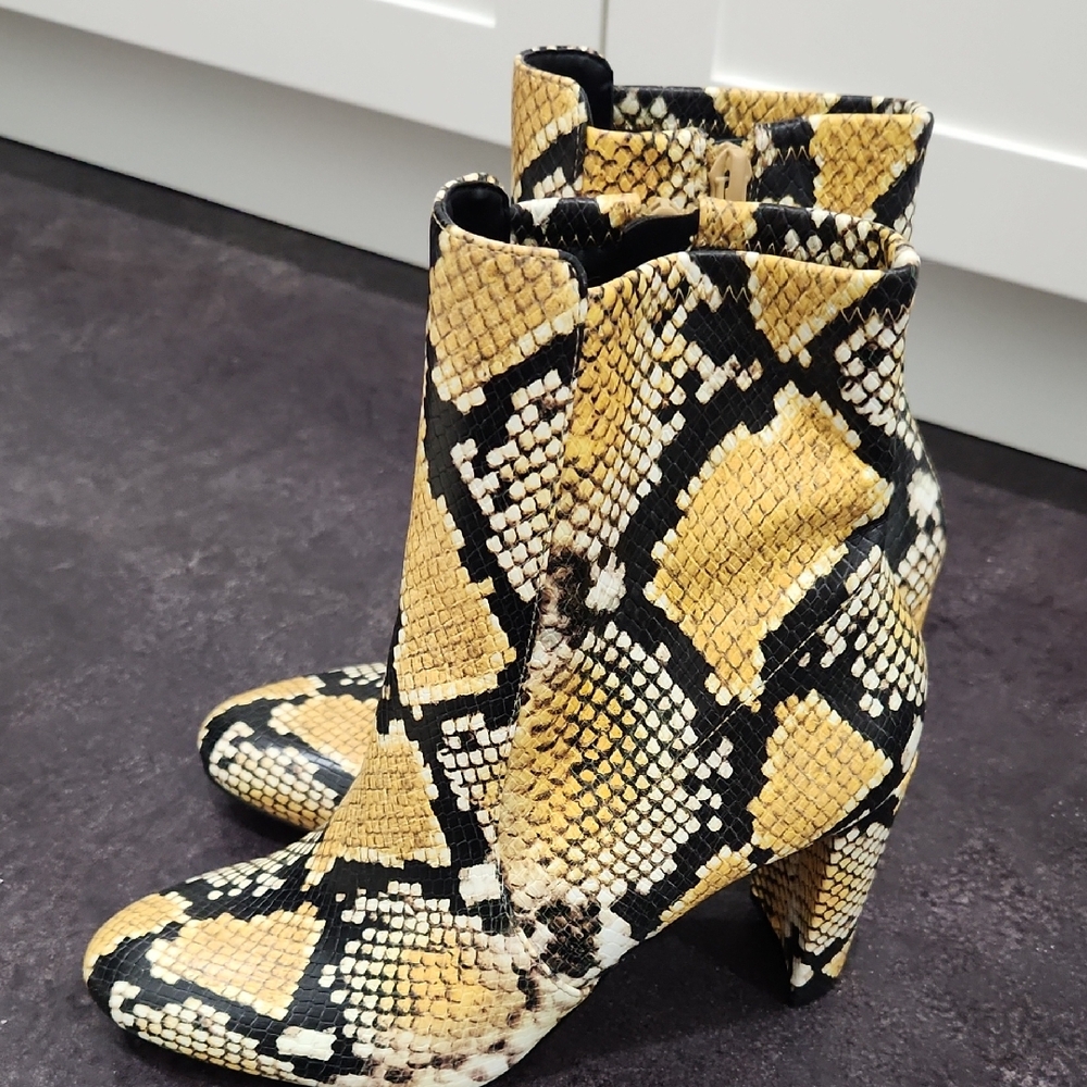 Snake Skin Ankle Boots